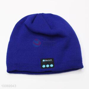 Best Selling Blue Acrylic Knitted Beanie Hat for Young People