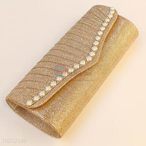 Elegant cream-coloured evening bag crystal clutch bag