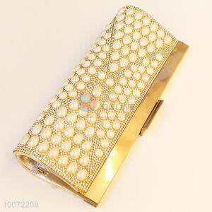 High quality gold evening bag party bag lady crystal clutch bag