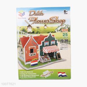 25pcs dutch flower shop building 3d puzzle