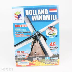 New holland windmill building 3d puzzle for desktop decoration