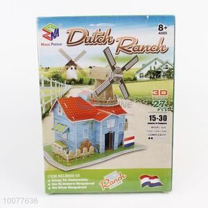 Education paper dutch ranch 3d puzzle for kids