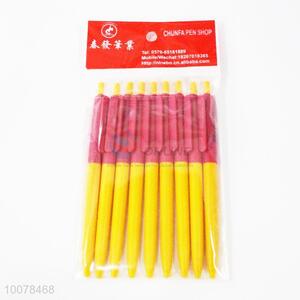 Wholesale 9pcs red&yellow ball-point pens