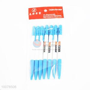 7pcs wholesale blue&white ball-point pen