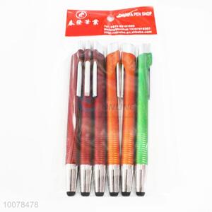 Reusable promotional 6pcs ball-point pens