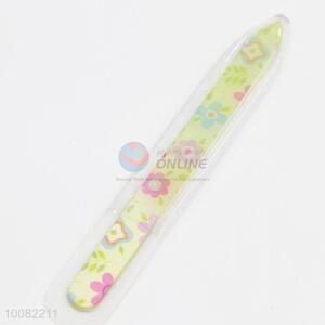 Beautiful Flower Printing Glass Nail File