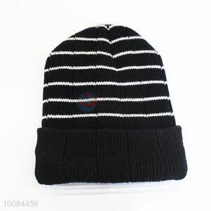Direct Factory Striped Knitted Acrylic Fiber Cap/Hat