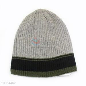 Wholesale Short Striped Knitted Polyster Cap/Hat