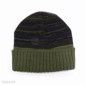 New Fashion Striped Knitted Acrylic Fiber Cap/Hat