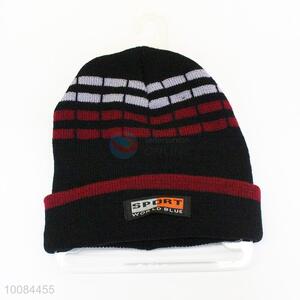 Competitive Price Striped Knitted Acrylic Fiber Cap/Hat