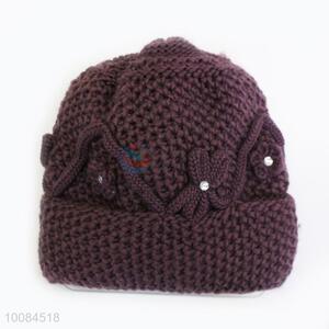 Beaded Grandma/Granny Winter Iceland Yarn Knitted Hat