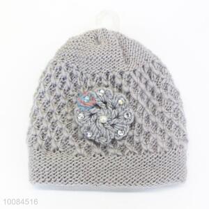Grey Grandma/Granny Winter Iceland Yarn Knitted Hat