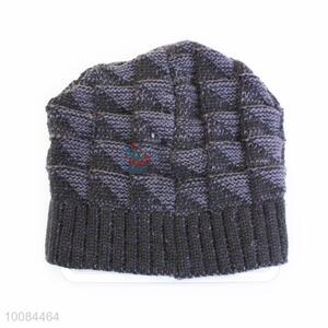 Fashionable Short Striped Knitted Acrylic Fiber Cap/Hat
