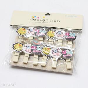 Fashion design interesting wooden peg photo clips