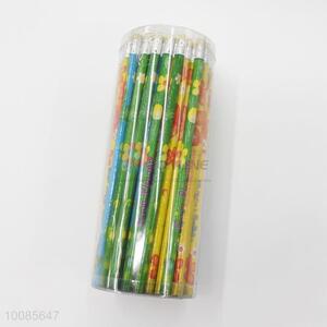 Fashion Wooden Black Lead Writing Pencil 72pcs