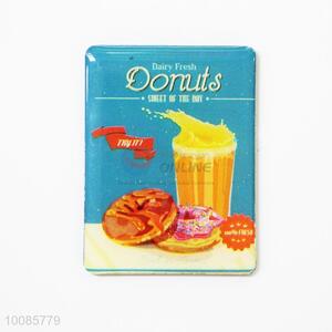 Cake and Juice Rectangular Crystal Glass Fridge Magnet