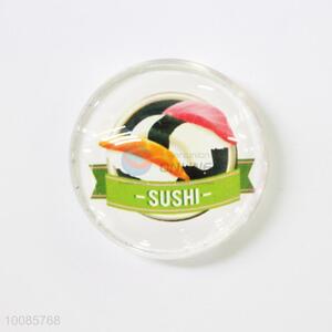 Sushi Round Crystal Glass Fridge Magnet