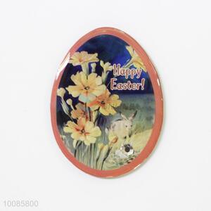 Yellow Flower Oval Crystal Glass Fridge Magnet