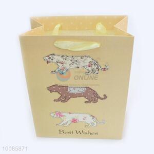 Animal Pattern White Cardboard Paper Handbag/Gift Bag