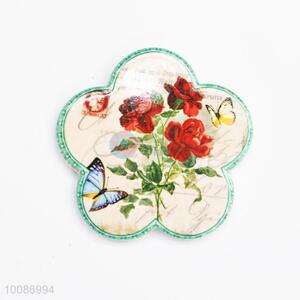 Rose Flower Shaped Ceramic Fridge Magnet