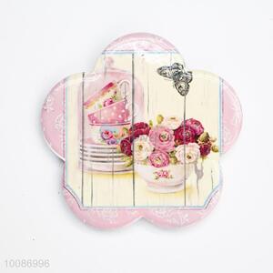 Pink Rose Flower Shaped Ceramic Fridge Magnet