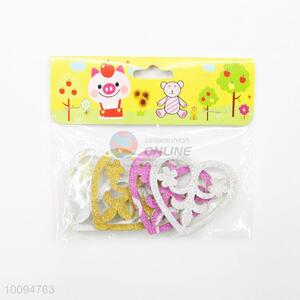 Lovely shining powder nonwoven handmade heart crafts