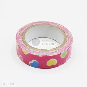 Colorful Heart Pattern Self Adhesive Cotton Trim Adhesive Tape