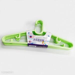 High Quality 5 Pieces/Set Green Plastic Clothes Rack