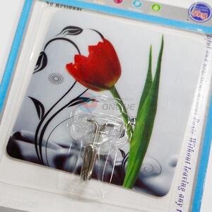 New Design Flower Printed Removable Waterproof Magic Plastic Hook