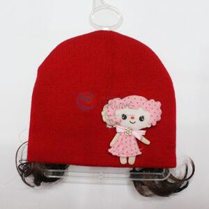 New girls boys winter crochet knitted hairpiece hats
