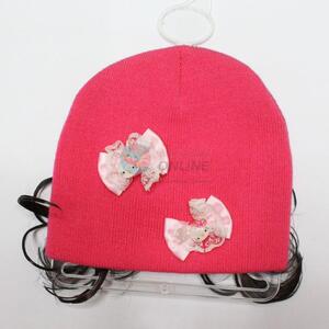 Children kid knitted hairpiece hat made in china