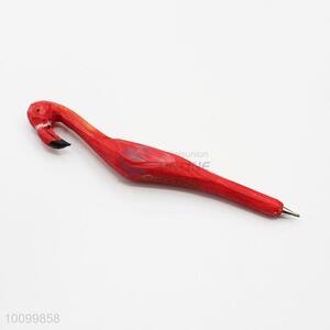 China Factory Wooden Ball-point Pen in Flamingo Shape