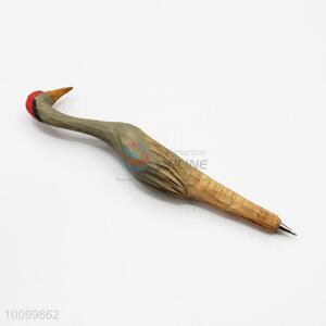 Fashion Style Crane Shaped Wooden Ball-point Pen