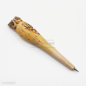 Children's Stationery Wooden Ball-point Pen in Owl Shape