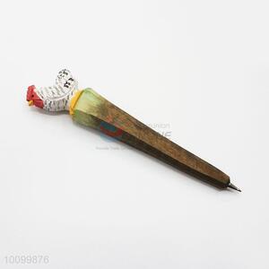 Cock Decorated Wooden Ball-point Pen from China