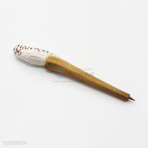 Popular Owl Decorated Wooden Ball-point Pen