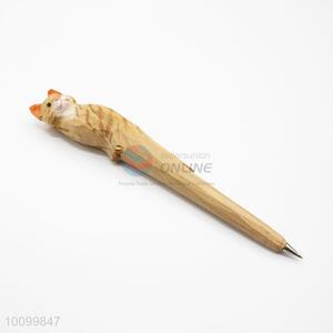 Wooden Cat Shaped Ball-point Pen with Cheap Price