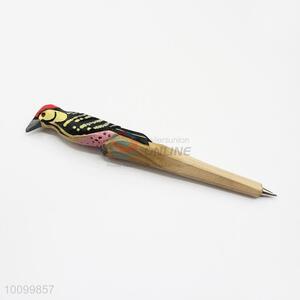 Woodpecker Decorated Wooden Ball-point Pen for Promotion