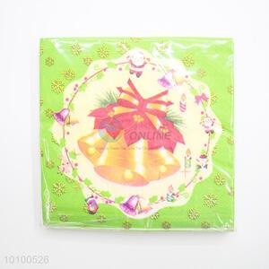 Chirstmas bell printing paper handkerchief/facial tissue