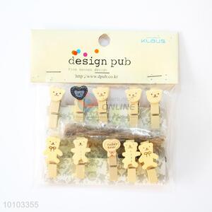 Promotional Decoration Wooden Clip Set