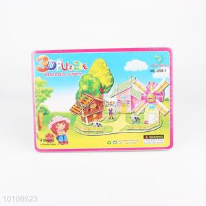 Cartoon windmill farm 3d foam puzzle gift for kids