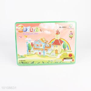 Kids gift rainbow cabin builing modle foam 3d puzzle