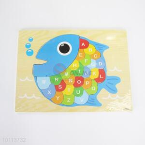 Fish shaped letters children puzzle for promotion