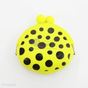 Black Dotted Silicone Coin Purse,Coin Holder,Coin Pouch