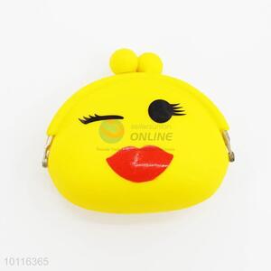 Yellow Silicone Coin Purse,Coin Holder,Coin Pouch