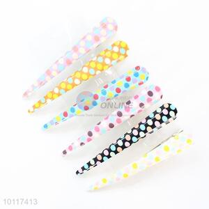 Colorful Dots Pattern Acrylic Hair Clips Hairdressing Cutting Salon Styling Tools