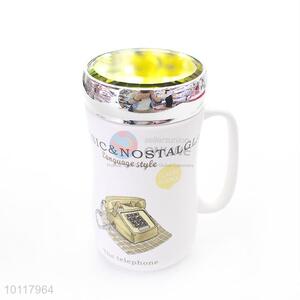 New Design White Drinkware Ceramic Mug With Handle