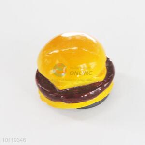 Hamburger Shaped Resin Fridge Magnet/Home Decoration Fridge Magnet Sticker