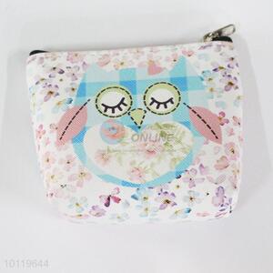 11*8*3.5cm floral owl pattern change purse/coin purse