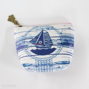 Wholesale boat pattern 11*8*3.5cm coin purse/ coin pouch